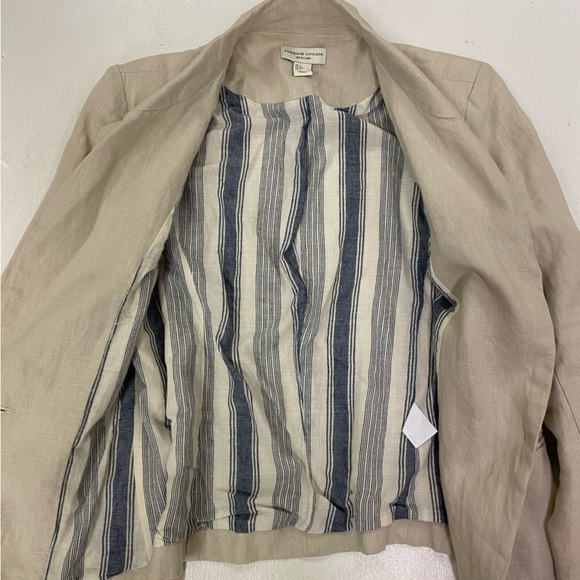 Adrienne Vittadini Women’s Beige Linen Blazer Size Small - Picture 4 of 5
